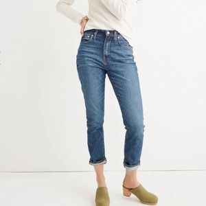 Madewell - High Rise Jeans Straight ‘Slim BoyJean’ - Indigo Blue - 23 Petite
